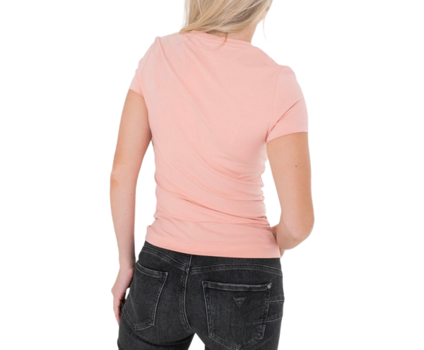 Guess Jeans - T-shirt rose logo brodé – Image 2